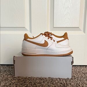 Nike Air Force 1 White Desert Ochre Kid's